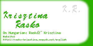 krisztina rasko business card